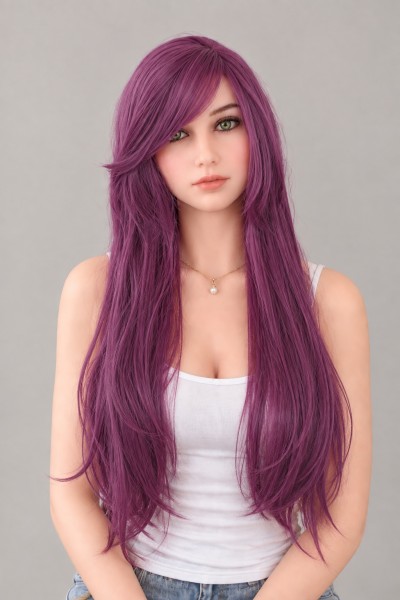 Perücke - violett mit Pony
